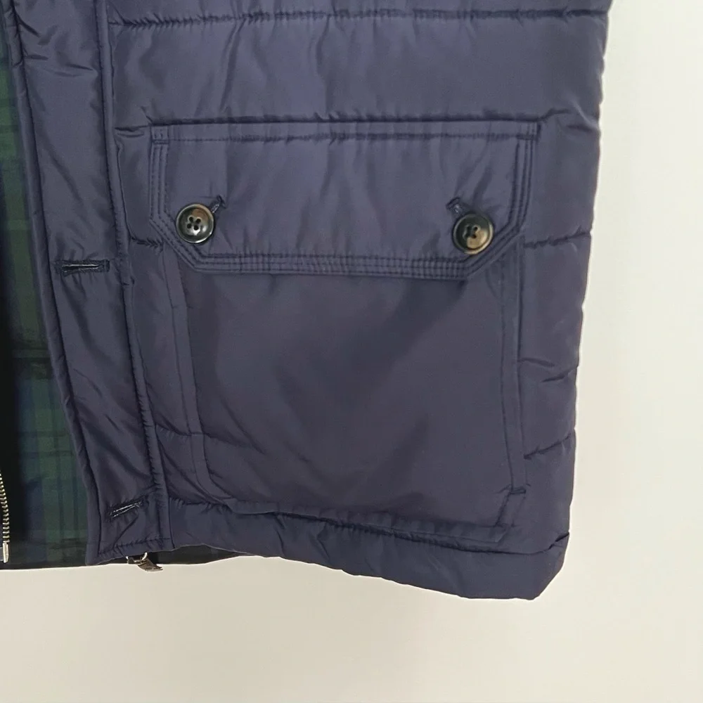 Ted Baker London Quilted Puffer Vest Gilet Men’s Large Navy Blue